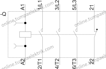 3RT2015-1AP02 Sirius Kontaktör 7A 230V AC 3kW