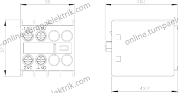 3RH2911-1HA11 Yardımcı Kontaktör Bloğu