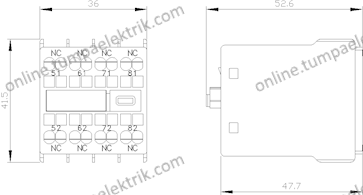 3RH2911-2GA04 Yardımcı Kontak Bloğu 4NC 10 A