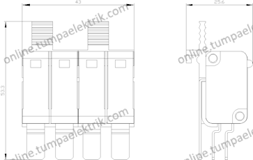 3VW9011-0AG01 Yardımcı Kompakt Bloğu 4CO 400V AC