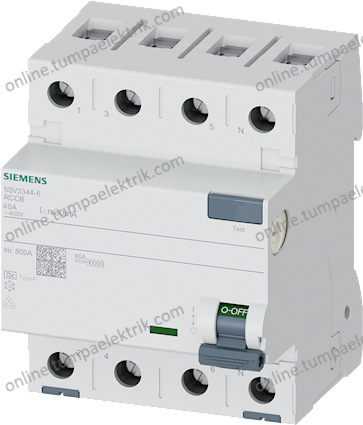 5SV3344-6 Kaçak Akım Rölesi 40A 30mA 400V 3Faz
