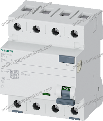 5SV3346-6 Kaçak Akım Rölesi 63A 30mA 400V 3Faz
