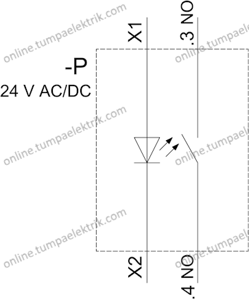 3SU1102-0AB40-1BA0 Ac/Dc Komp Işık But 1No 24V