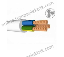 4X1,5 TTR Beyaz Makara Pvc Enerji Kablo