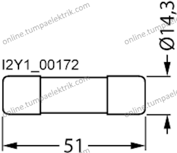 3NW6120-1 Silindirik Kartuş Sigorta 14X51mm