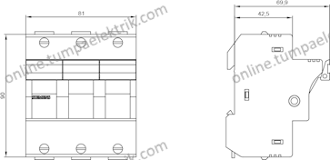 3NW7131 Silindirik Sigorta Kartuş Yuvası 14X51mm