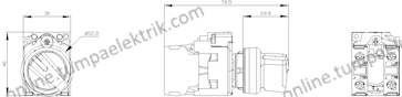 3SU1100-2BF60-1MA0 Işıklandırılabilir Kalıcı Buton